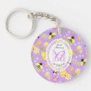Search for bee on purple keychains Floral