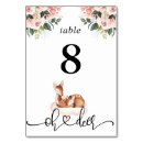 Search for animal table cards Woodland