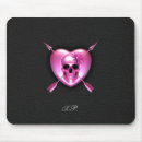 Search for skull heart mousepads Pink