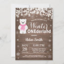 Search for polar bear birthday invitations Winter onederland birthday