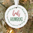 Search for scrooge ornaments Bah humbug