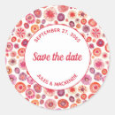 Recherche de motif de cercle autocollants Rose