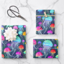 Search for jellyfish wrapping paper Blue
