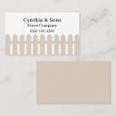 Search for wood fence business cards White