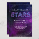 Search for under the stars birthday invitations Starry night