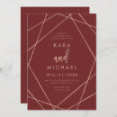Search for rose gold geometric wedding invitations Contemporary