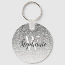 Search for faux glitter keychains Silver