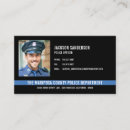 Search for police department business cards Thin blue line