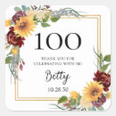 Search for one hundredth birthday stickers For her