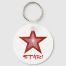 Search for stars pattern keychains Red