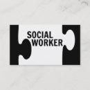 Search for social worker business cards Black