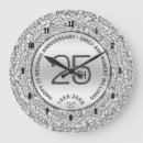 Search for silver wedding anniversary clocks Modern