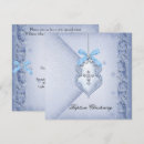Search for boys damask christening invitations White