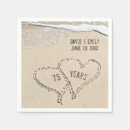 Search for 75th anniversary napkins Heart