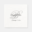 Search for fancy cocktail wedding napkins Calligraphy