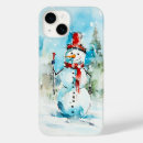 Recherche de noël drôle iphone coques Bonhomme de neige