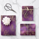 Search for shiny gold wrapping paper Purple