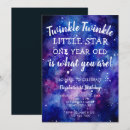 Search for twinkle 1st birthday invitations Celestial