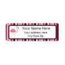 Search for pink flamingos return address labels Retro