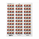 Search for red and yellow return address labels Minimalist