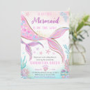 Search for pink mermaid baby shower invitations Purple