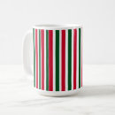 Search for red and green stripes mugs Festive