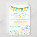 Recherche de jaune et turquoise invitations Fête d'anniversaire