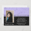Search for lavender graduation invitations Girly