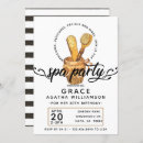 Search for spa day birthday invitations Modern