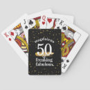 Search for 50th birthday playing cards Gold
