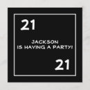 Search for male 21st birthday invitations Simple