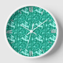 Recherche de de damassé horloges Turquoise