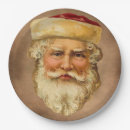 Recherche de père noël vintage assiettes en papier Fête