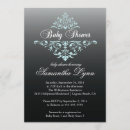 Search for damask baby boy shower invitations Black