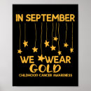 Search for childhood cancer awareness posters Gold