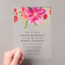 Search for hot pink flower wedding invitations Botanical