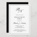 Search for monogram engagement party invitations Elegant