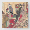 Recherche de peinture japonaise horloges Fleur de cerisier