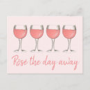 Recherche de verre de vin cartes postales Rose