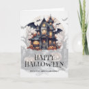 Search for haunted house halloween cards Pumpkin