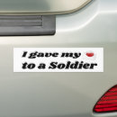 Search for soldier bumper stickers Heart