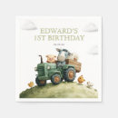 Search for tractor napkins First birthday