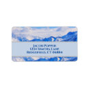 Search for snow ski return address labels Blue