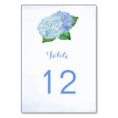 Search for blue flower table cards Hydrangea