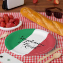 Search for italian flag paper plates Green white red
