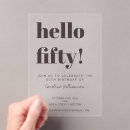 Search for typography 50th birthday invitations Trendy