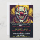 Search for clown halloween invitations Costume party