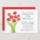 Search for tulip flowers birthday invitations Party