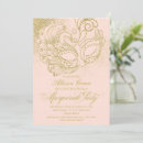Search for pink masquerade party invitations Gold glitter