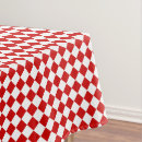 Search for red checkered tablecloths White
